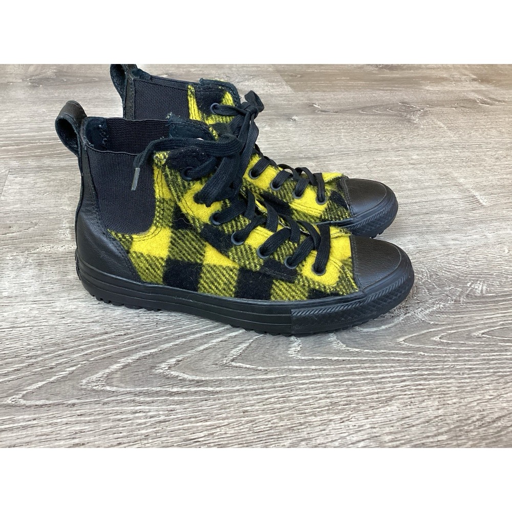 Converse CT All Star Woolrich Womens Size 8 Black Yellow Shoes Sneakers